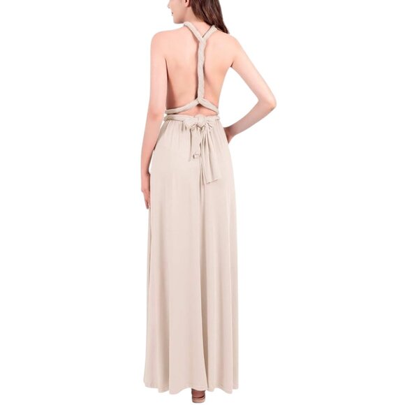 Multiway Transformer Wrap Dress Bridesmaid Elastic Waist Convertible Maxi Gown S - Picture 5 of 8